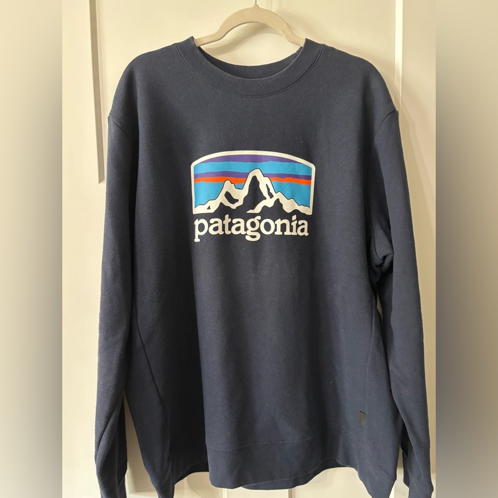 Patagonia Uprisal Crew Dark Blue with Logo Men’s Sz XL‎
